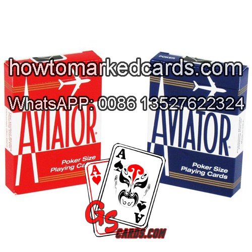 Aviator playing cards with luminous markings