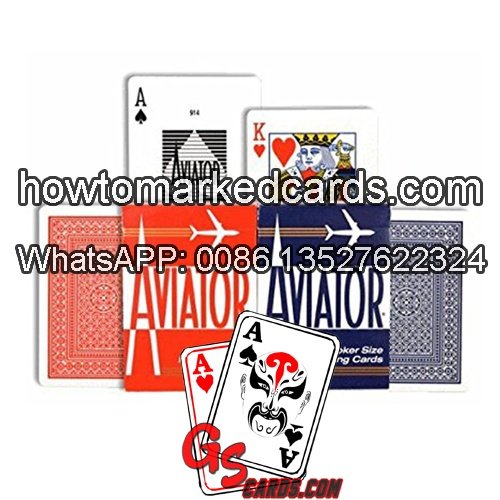 Barcode red Aviator playing cards