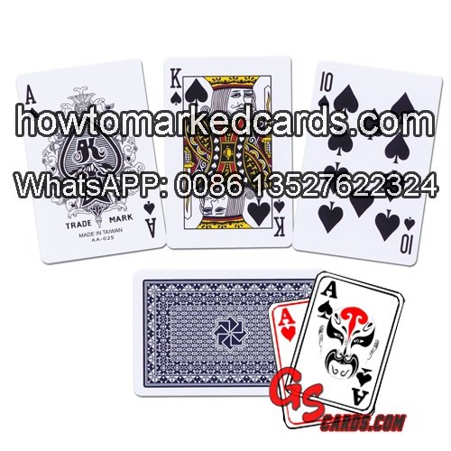 Royal regular index playing cards with cards markings