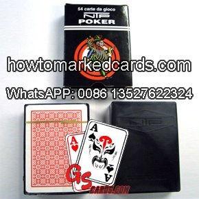 NTP poker gaming cards with marks