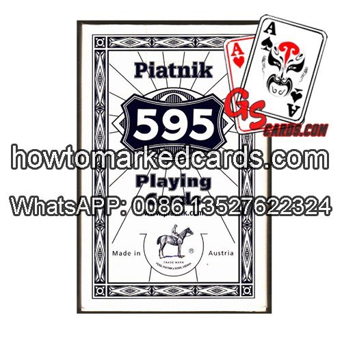 Invisible marks on Piatnik 595 blue cards