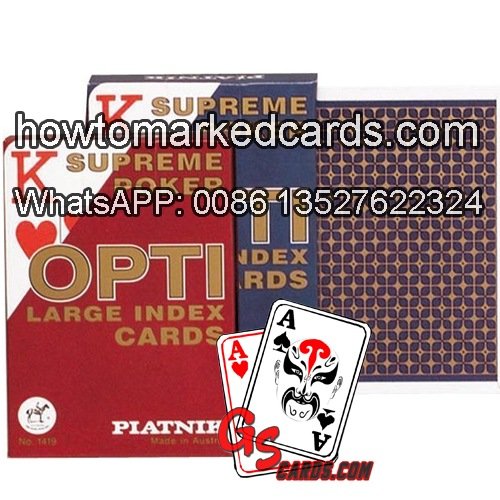 Cheating Piatnik OPTI bridge size cards of large index