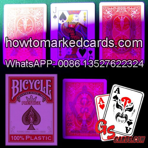 Plastic marked Bicycle playing cards