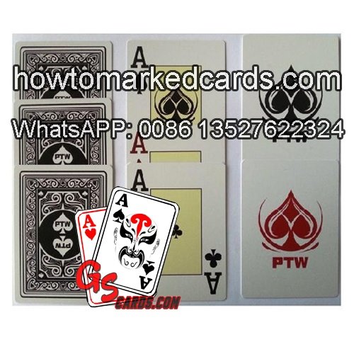 PTW marked poker cards with tricks