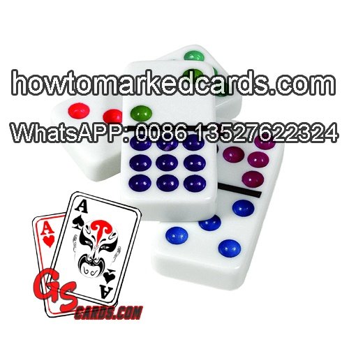 Infrared invisible ink luminous marked double 9 color dots dominoes